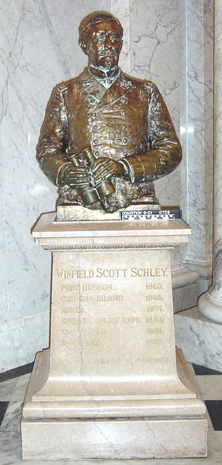 Sculpture: Rear Admiral Winfield S. Schley by Ernest Keyser
