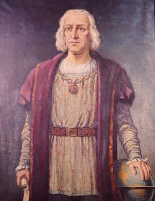 Painting: Christopher Columbus by Irving Ward