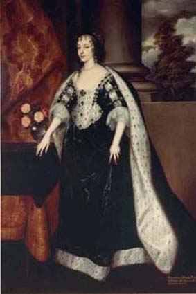 Painting: Henrietta Maria by Studio of Anthony van Dyck
