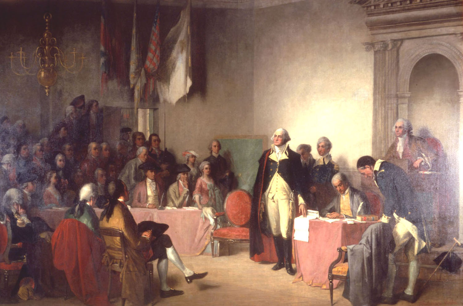 Painting: Washington Resigning His Commission by Edwin White