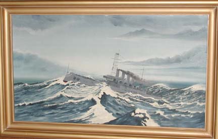 Painting: USS Maryland by Percy Jenkins