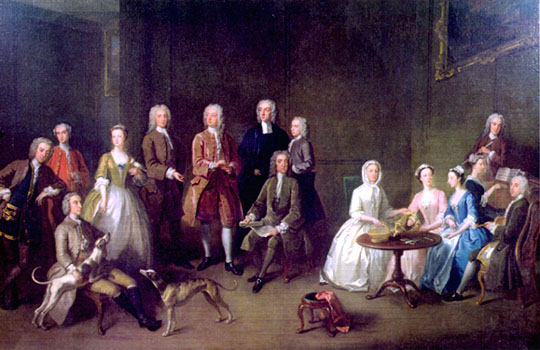 Painting: The Sharpe Family by Gawen Hamilton