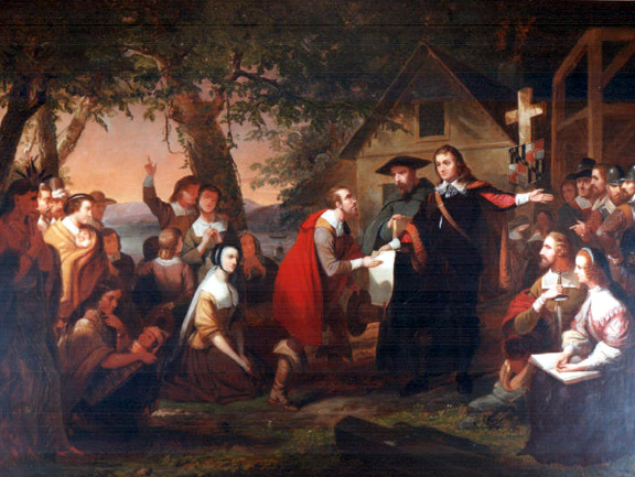 Painting: Founding of Maryland by Tompkins Matteson
