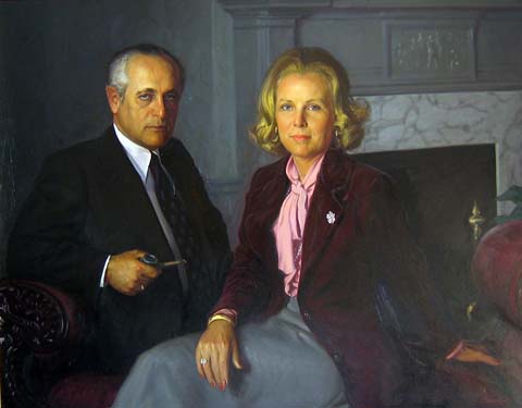 Painting: Portrait of Marvin Mandel and Jeanne Mandel by Peter Egeli