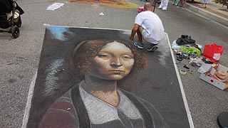 [photo, Madonnari Arts Festival, Little Italy, South High St., Baltimore, Maryland]