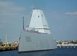 [photo, USS Zumwalt (DDG 1000), North Locust Point, Port of Baltimore, Baltimore, Maryland]