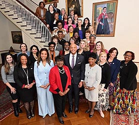 [photo, Women Legislators of Maryland with Governor Wes Moore & First Lady Dawn Moore, Government House, Annapolis, Maryland]