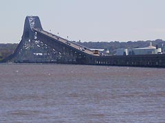 [photo, Governor Harry W. Nice Memorial Bridge over Potomac River, view from Virginia]