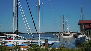 [photo, Sailboats and motorboats, St. Michaels, Maryland]