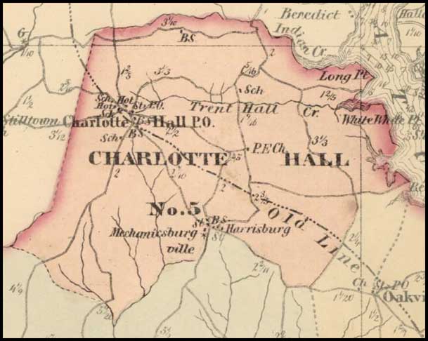 Simon J Martenet Map Of St Mary S County 1865 District 5
