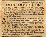 Advertisement, Maryland Gazette, December 17, 1783
