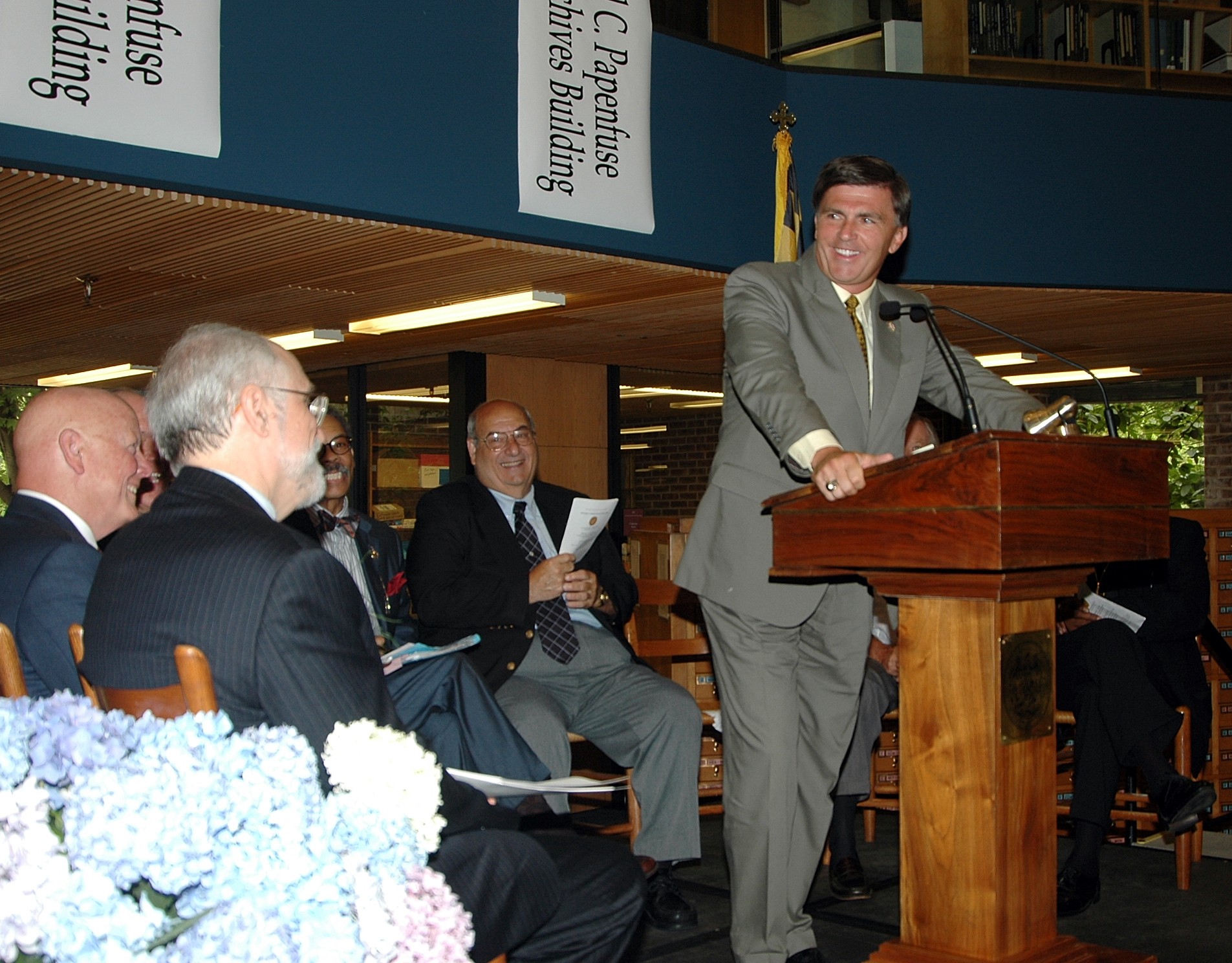Governor Ehrlich speaking