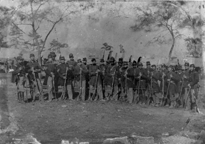 elkton, seat of cecil county, tintype view of soldiers c.1862