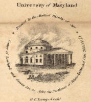 engraving of Maryland Medical College, Maryland State Archives