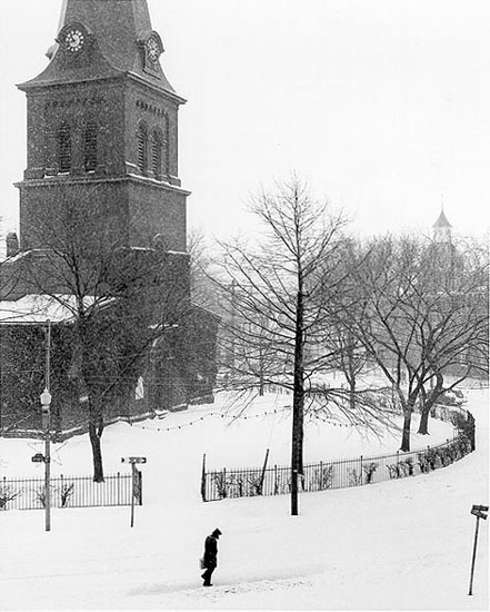 Snowstorm on Church Circle, 1954