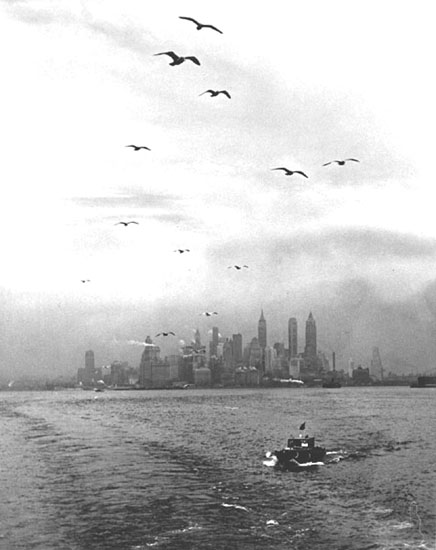 New York Skyline from the Staten Island Ferry, 1945