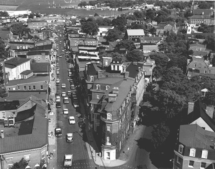 View from the steeple of St. Anne's Church, 1962
