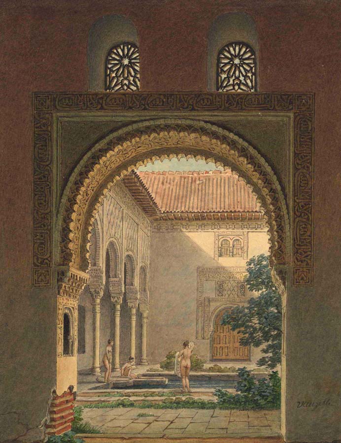 Woman Bathing in the Courtyard of a Harem