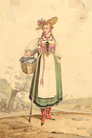 A Shepherdess or Girl in Period Costume