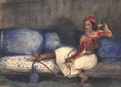 An Arab on a Sofa 