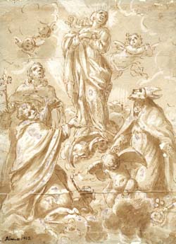 The Immaculate Conception with Saints