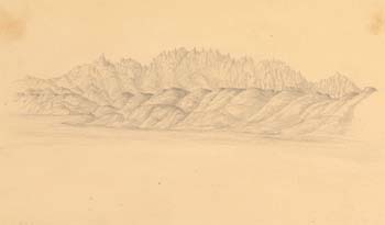 Peninsula, Dessert and mountain landscape. Tuesday 8 March 1842