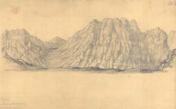 Peninsula of Sinai, from Wady Rahah March 10 1842.