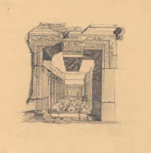 Syria, Baalbec, Door of the Temple of the Sun