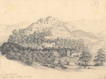 Asia Minor: Lycia, Town on top of hill, ruins below