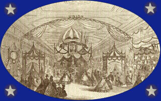Interior view of the Maryland Institute during the Baltimore Sanitary Fair,  April 19 - 30, 1864