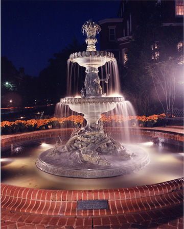 Fountain at Government House at Night