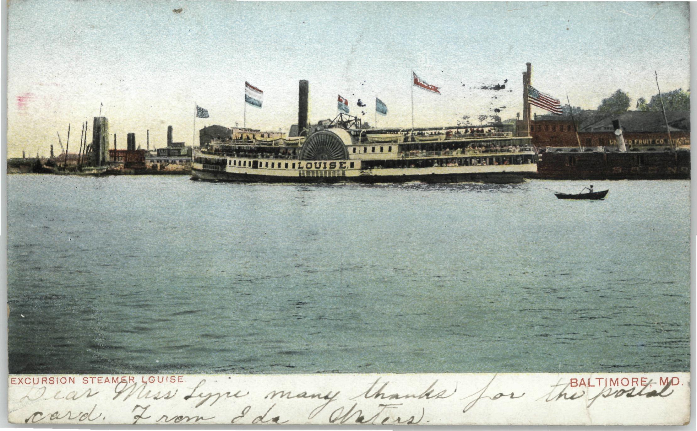 postcard of Steamboat Louise circa 1905