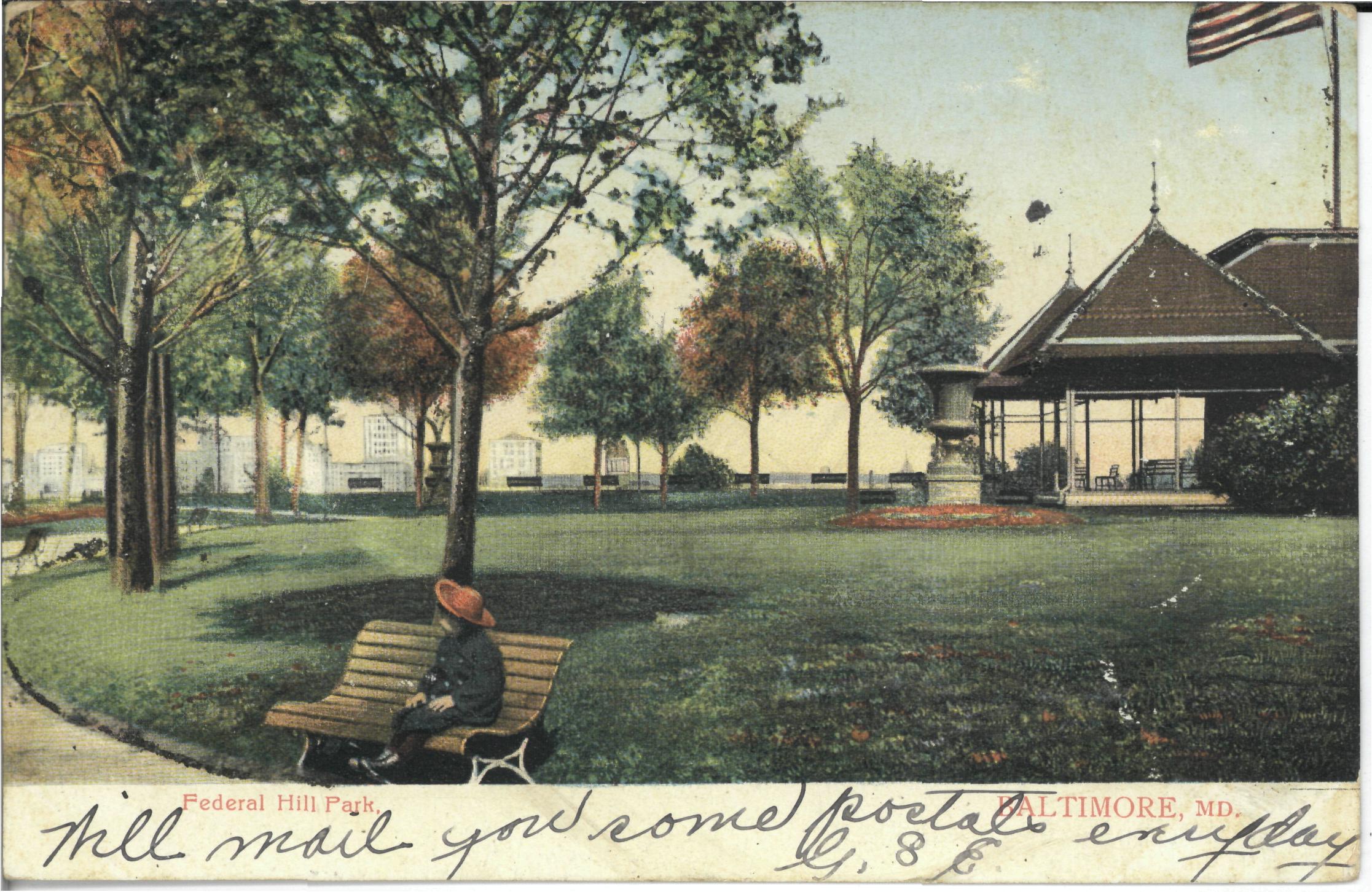 postcard of Federal Park circa 1905