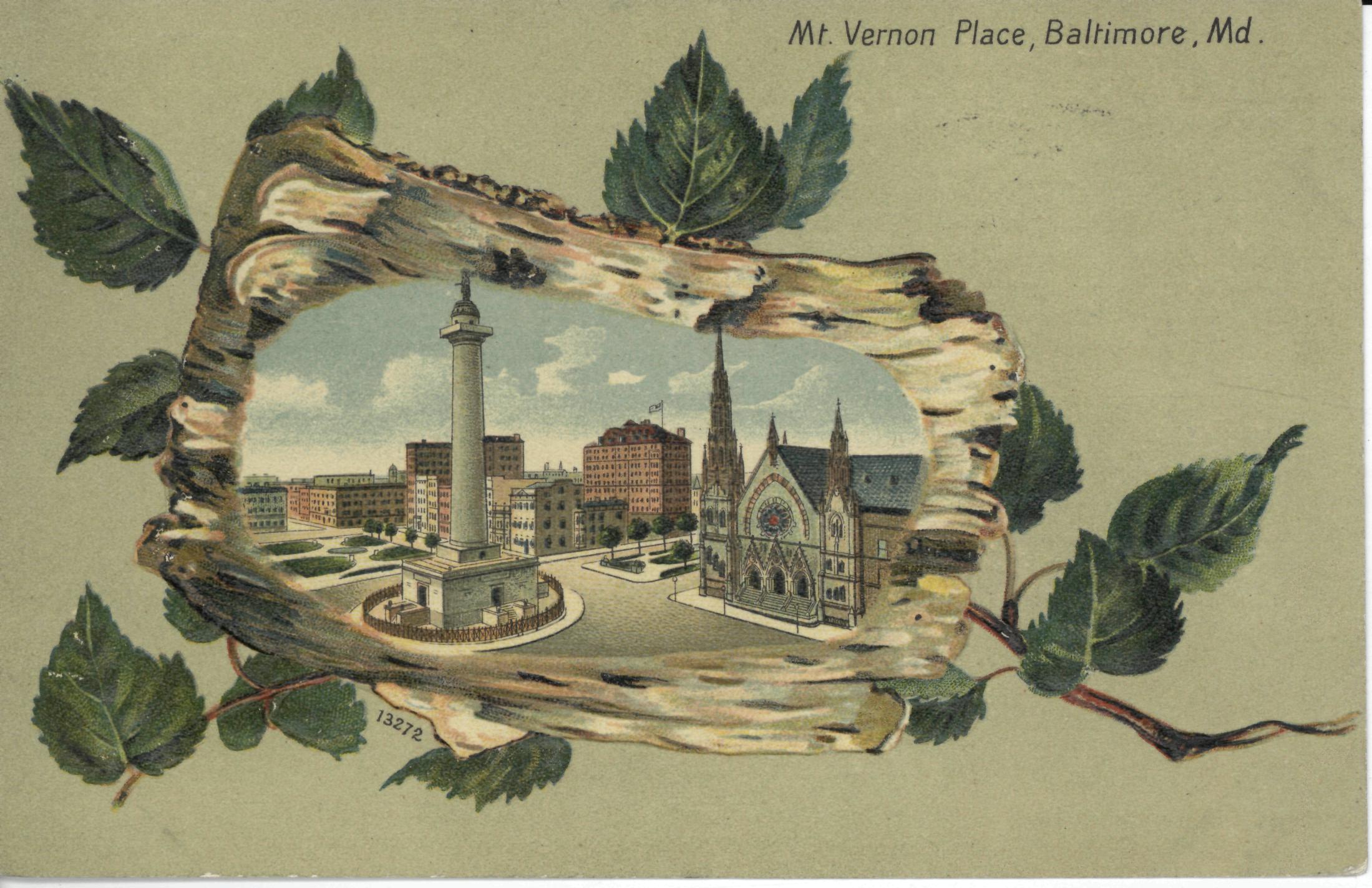 Postcard of Mt. Vernon Place circa 1910