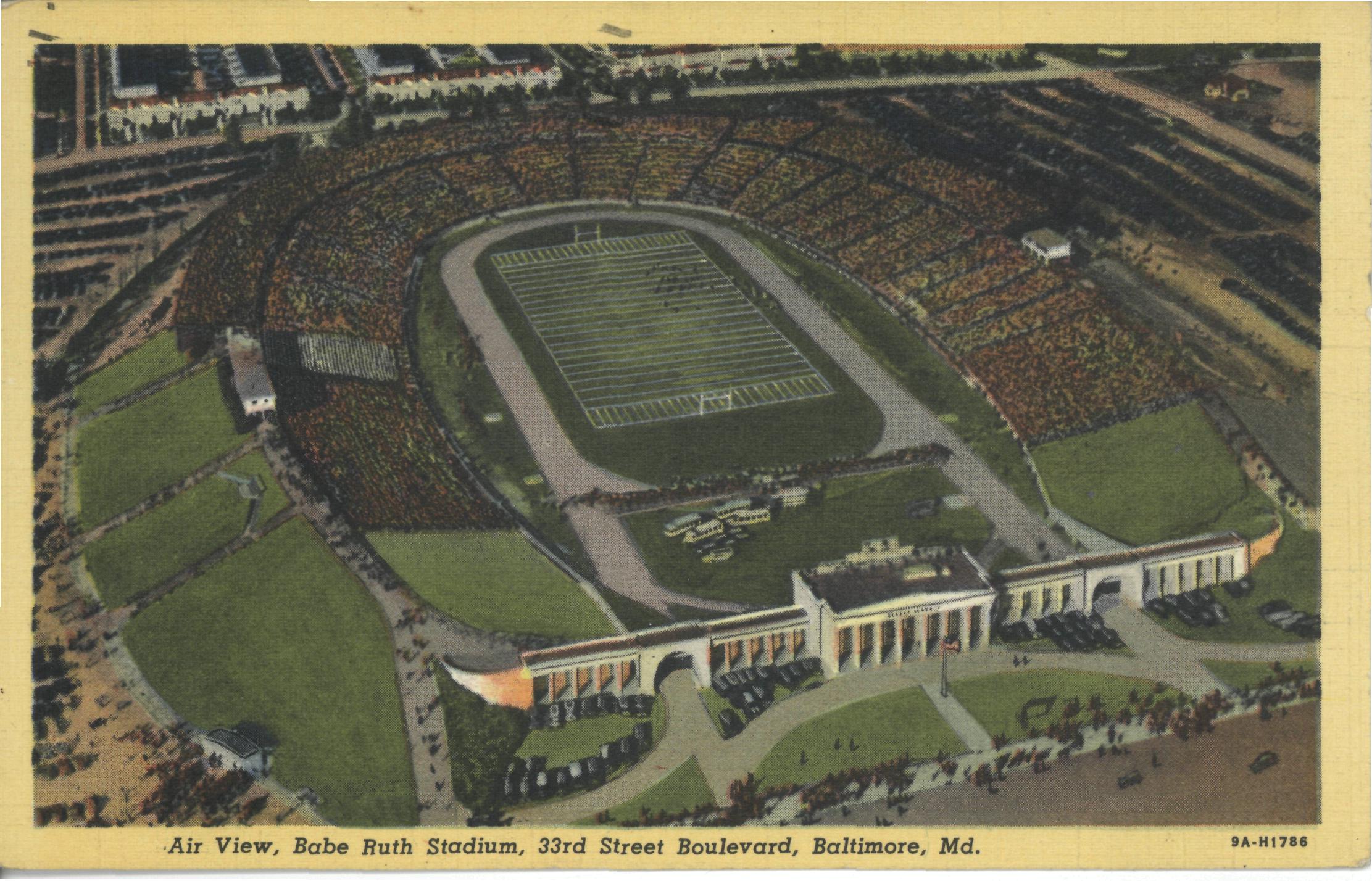 Postcard of Babe Ruth Stadium circa 1964