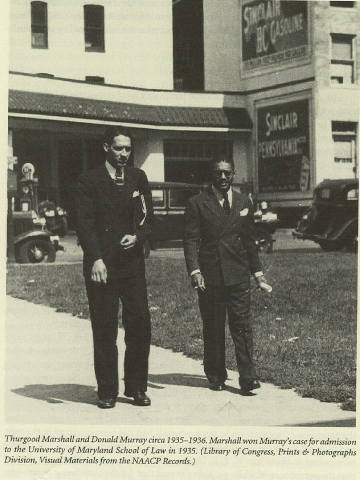 picture of Thurgood Marshall and Donald Murray