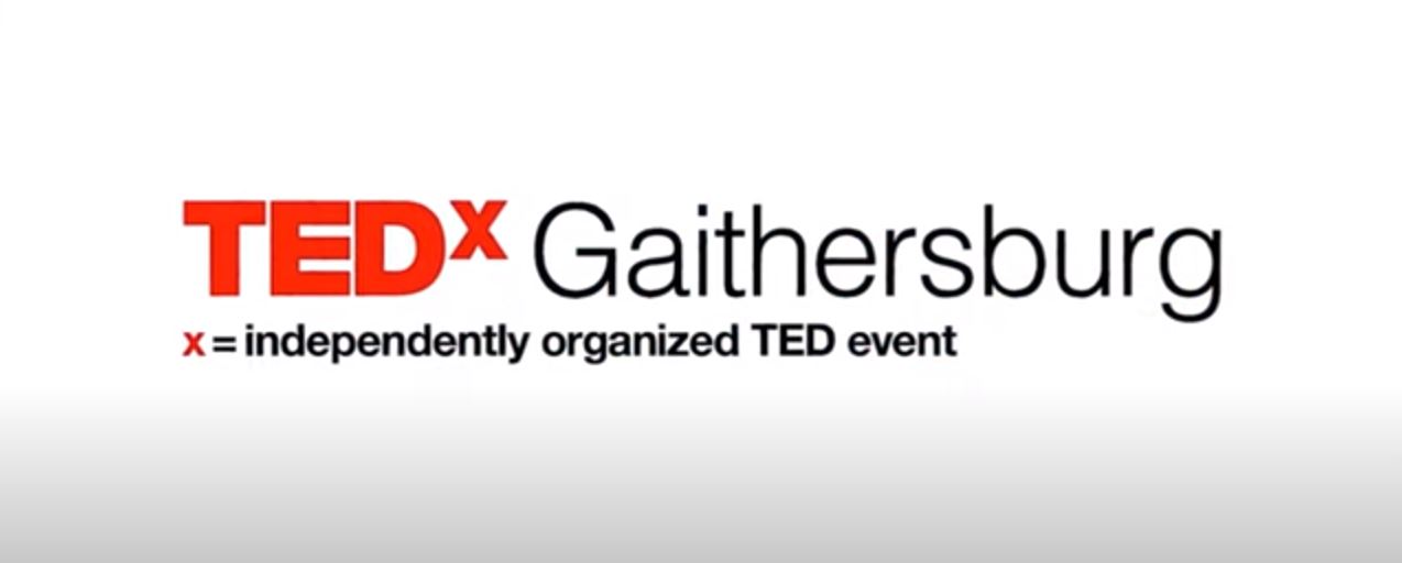 Photo of TedX Gaithersburg Introduction Screen
