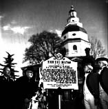 Tawes unveiling State House plaque, January 14, 1963