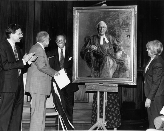 The unveiling of Judge Murphy's official portrait.