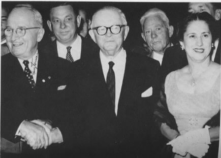 Former President Harry S. Truman, a bodyguard, Governor J. Millard Tawes, John F. McNulty and Mary Nock