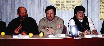 Photo of three representatives at a table