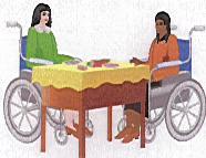 Drawing of wheelchair