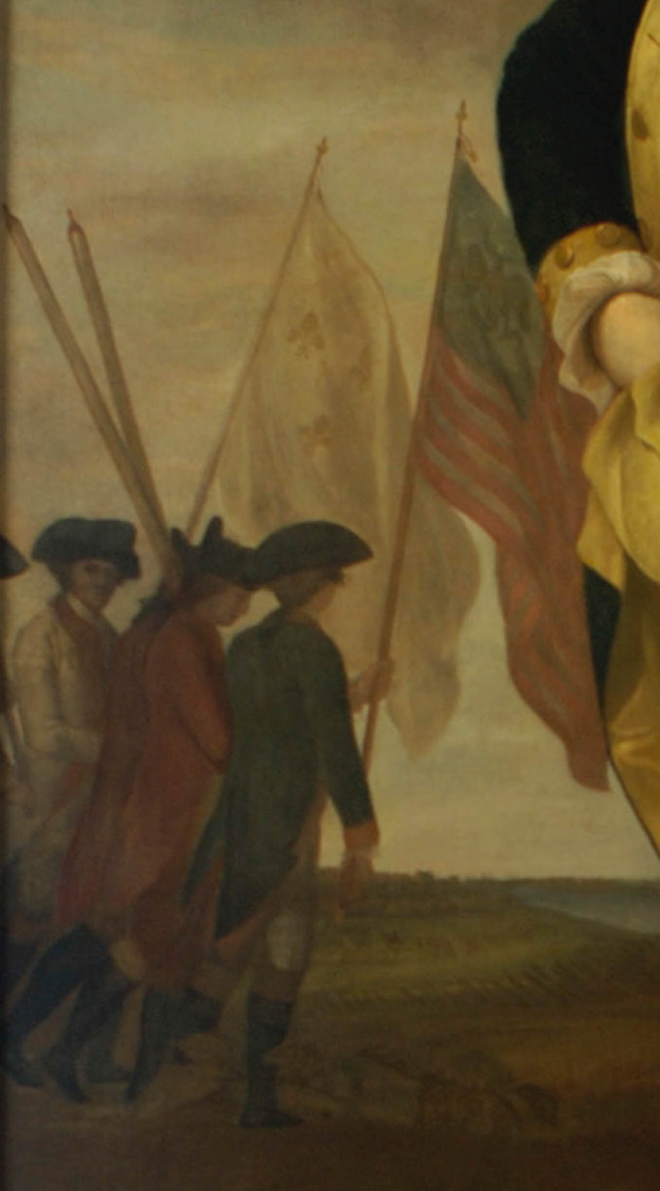 Washington's Flag from Peale's painting, Washington, Lafayette, and Tilghman