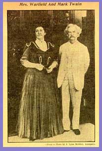 photo of mark twain and mrs warfield