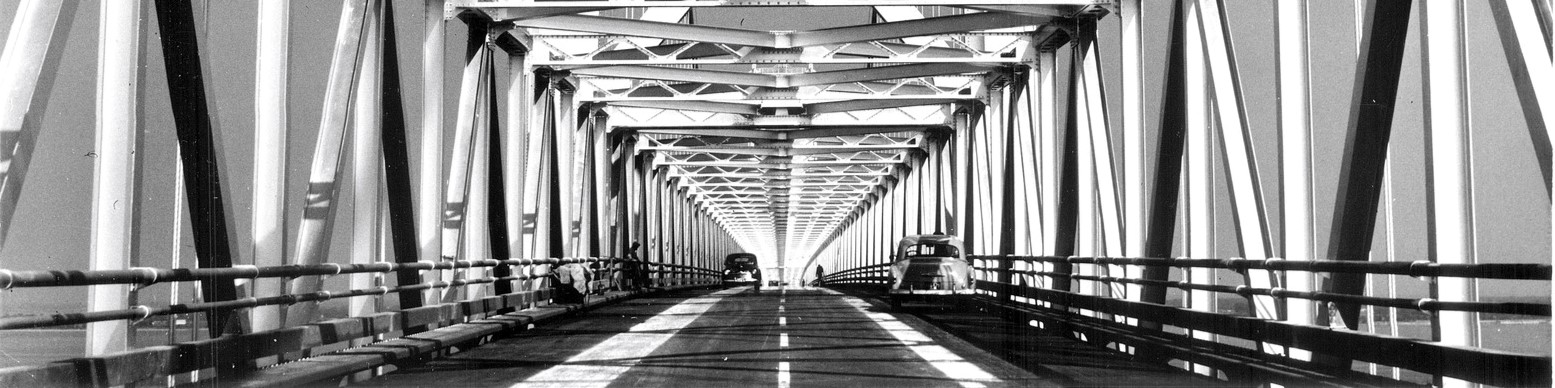 Span of the Bay Bridge in the 1950's