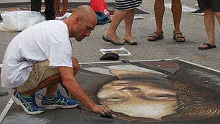 [photo, Madonnari Arts Festival, Little Italy, South High St., Baltimore, Maryland]