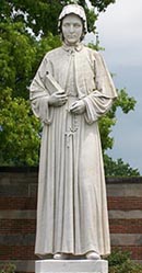 [photo, St. Elizabeth Ann Seton statue, National Shrine of Saint Elizabeth Ann Seton, 339 South Seton Ave., Emmitsburg, Maryland]