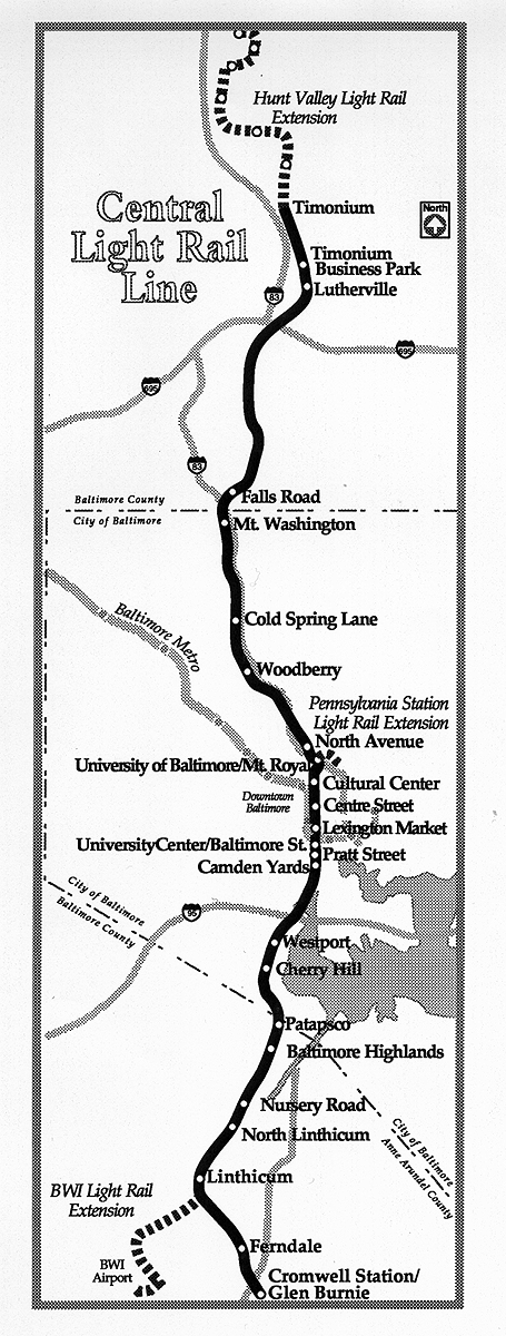 [map of Central Corridor Light Rail Line]