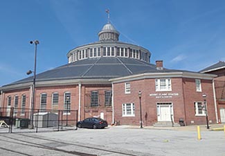 [photo, Mount Clare Station & Roundhouse, Baltimore & Ohio Railroad Museum, 901 West Pratt St. (at Poppleton St.), Baltimore, Maryland]