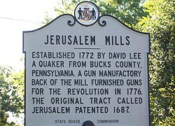 [photo, Jerusalem Mills historical marker, Kingsville, Maryland]